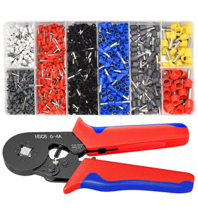 1200PCS Tubular Crimp Terminals Electrical Wire Cable Ferrules Connectors E0508 E7508 E1008 E1508 E2508 E4009 E6012 Ring Sleeve