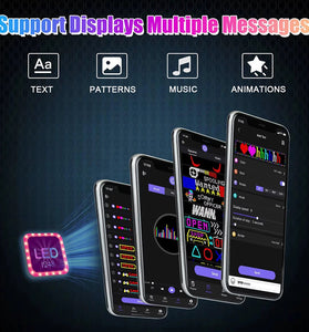 LED Car sign, programmable LED sign, Flexible Matrix panel by Bluetooth APP, Bright scrolling LED sign, LED Display and Sign board for store, shop, bar and business areas