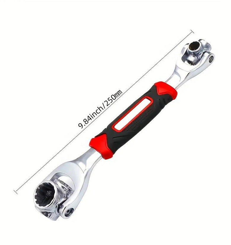 52-in-1 Multi-Functional Socket Wrench Set - 8-19mm Non-Slip Handle & Rotating Bone Design
