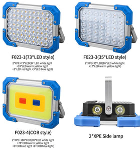 F023 Series LED Magnetic Work Light with Digital Display 3600mAh Battery Portable Multiple Light Mode USB-C Rechargeable IPX4 Waterproof for Camping Car Repair Emergency