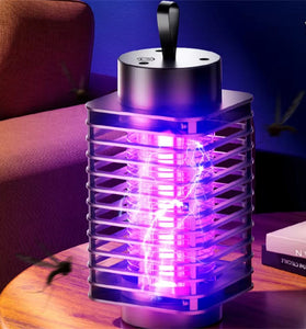 Elfeland Mosquito Zapper Lamp 360 Automatic Trapping Physical Electric Shock Mosquito Killer USB Plug In-model Summer Fly Swatter Insect Killer Light For Camping