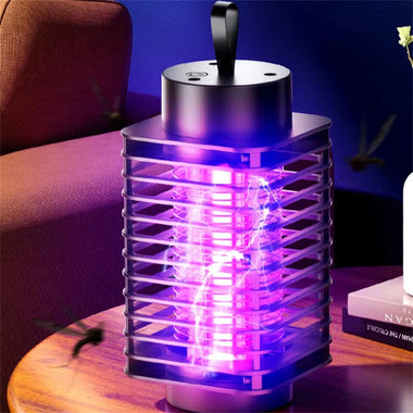 Elfeland Mosquito Zapper Lamp 360 Automatic Trapping Physical Electric Shock Mosquito Killer USB Plug In-model Summer Fly Swatter Insect Killer Light For Camping