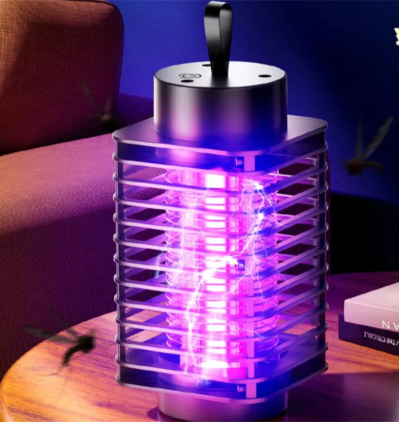 Elfeland Mosquito Zapper Lamp 360 Automatic Trapping Physical Electric Shock Mosquito Killer USB Plug In-model Summer Fly Swatter Insect Killer Light For Camping