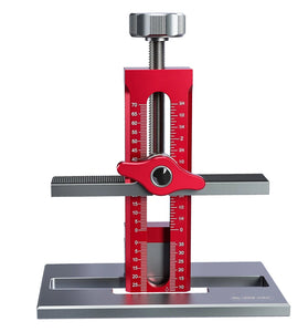 RUITOOL Upgrade Cabinet Door Mounting Jig with Detachable Seat Aluminium Alloy Metrick Imperial Scale Installation Positioner Cabinet Hardware Jig