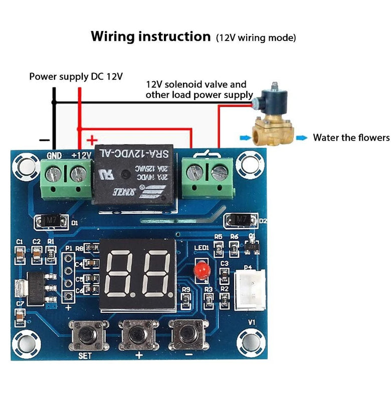 3Pcs XH-M214 Soil Moisture Control Module with Digital Display for Precise Plant Watering Automatic Sprinkler for Pot Plants