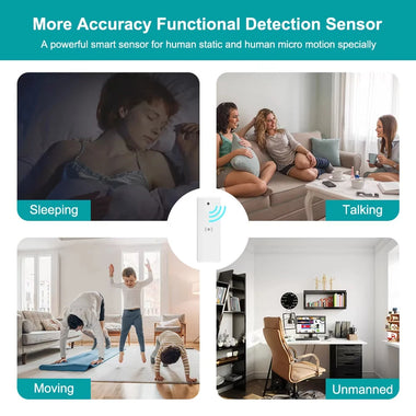 Tuya Zigbe3.0 Mmwave Radar Human Sensor Smart Presence Detector Distance Light Sensor for Smart Home Automation