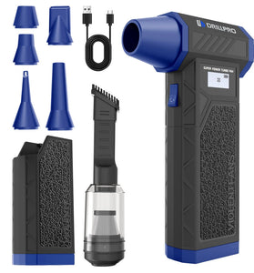 Drillpro 138,000RPM High Speed Brushless Motor Handheld Turbo Fan Air Blower 8000mAh Battery Portable Dust Cleaner Multi Nozzle Versatile Power Tool
