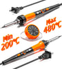 12Pcs Soldering Iron Premium Kit 60W Soldering Gun with Ceramic Heater Adjustable Temperature 200 to 450C Includes Soldering Iron Tip Solder Wire Pump Paste