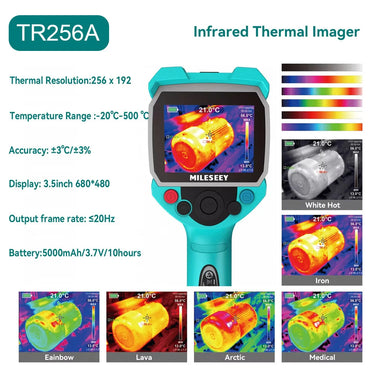 MiLESEEY TR256A/TR256B/TR256E Thermal Imaging Camera 256x192 Pixel 40mK Sensitivity 2.8 Inch Screen Infrared Camera for Temperature Measurement