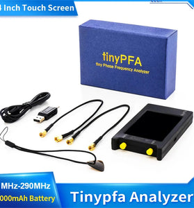 TinyPFA Phase Frequency Analyzer with 4-Inch Touch Screen 1MHz-290MHz Frequency Range High-precision Measurement Long-Term Recording USB Powered and TimeLab Compatible for Enhanced Data Processing