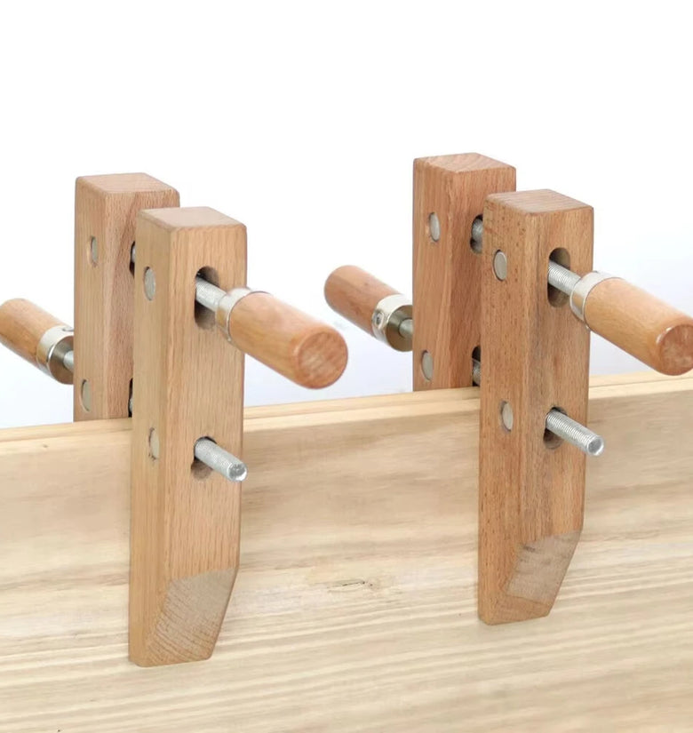 Wood Hand Screw Clamp Adjustable Wooden Handle 8/10 Inch Parallel Jaw Hardwood Construction Professional Woodworking Tool