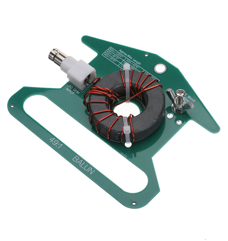49:1 Balun Transformer HF Reception Antenna BNC Female Connector 5-35MHz Frequency Range 50W Power Rating Lightweight