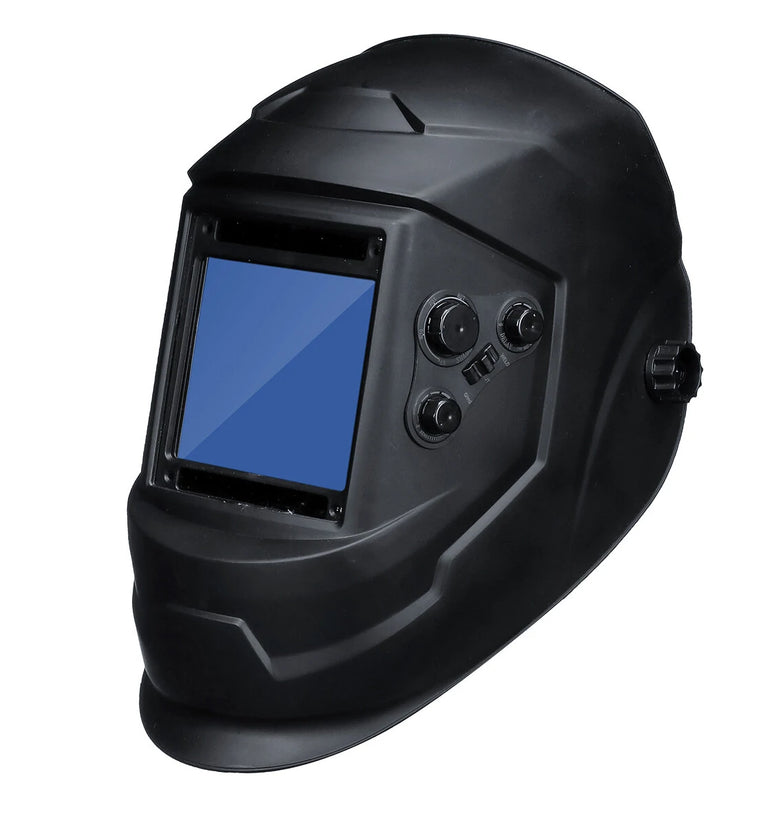 Solar Energy Automatic Dimming Welding Mask Auto Darkening Welding Helmet Big View Area 4 Sensors External Adjustment Arc Tig Mig DIN5-DIN13