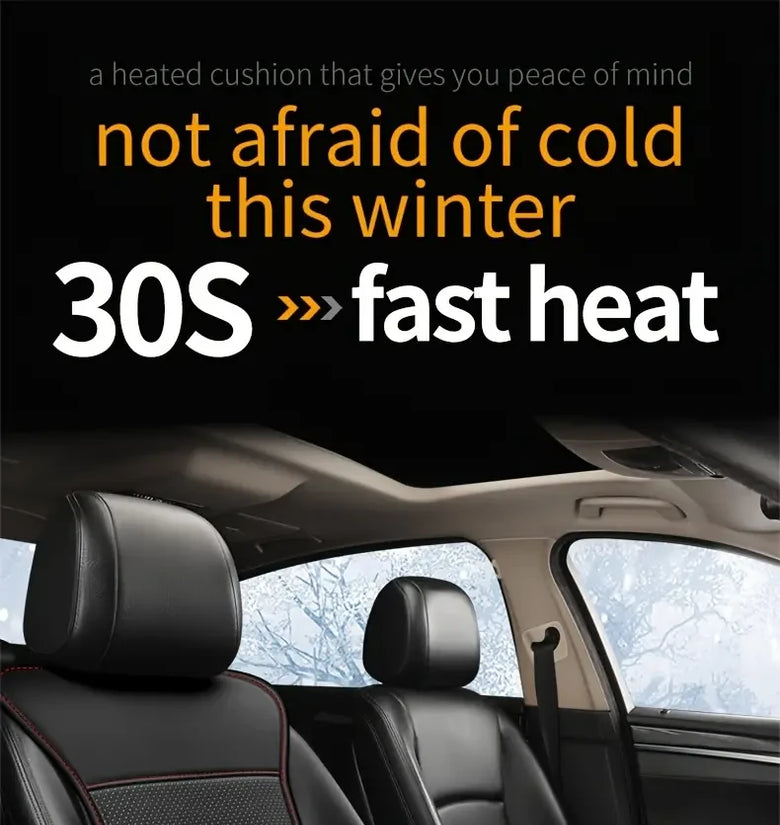 Car Seat Heater Cushion 12V24V Winter Front Single Seat Heating Pad Car Electric Heating Mat Seat Mat Heating Vest Heated Car Seat Cushion for Winter