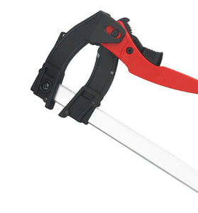 Heavy Duty Quick Ratchet F Clamp 100-300mm Clamping Range Quick-Grip 120 Degrees Adjustable 60KG/132 lbs Force Clamp for Woodworking Carpentry Metalworking