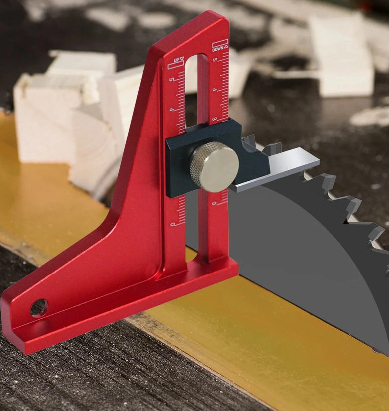 Woodworking Depth Gauge Versatile 0-50mm Dual Scale Precision Tool for Easy Router and Table Saw Setup