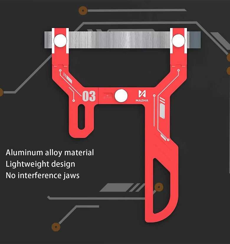 Curved Surface Polishing Tool Aluminum Alloy 1-15mm Clamping Capacity Adjustable Sandpaper Curve Lightweight Design Model Making DIY Craft CNC Precision Polishing Tool