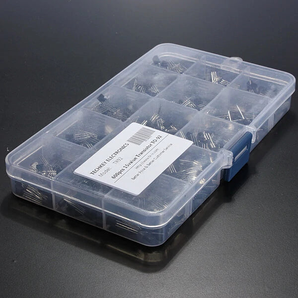 Geekcreit 600 Pcs 15 Value x 40 Pcs Transistor TO-92 Assortment Box Kit With Box