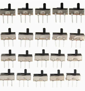 20pcs SS12D00G3 2 Position SPDT 1P2T 3 Pin PCB Panel Mini Vertical Slide Switch