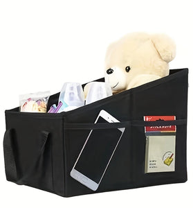 16L Car Trunk Storage Box Foldable Oxford Layout Storage Box With Handle Multifunctional Universal Seat Storage Box