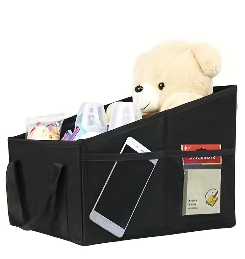 16L Car Trunk Storage Box Foldable Oxford Layout Storage Box With Handle Multifunctional Universal Seat Storage Box