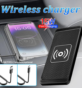 USB/Type-C Wireless Car Charger For Car Fast  7.5W/10W/15W Car Wireless Charger Dock Station Fast Charging For Iphone Samsung