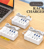 35W 6-Port USB PD Power Strip 3USB-A+3USB-C PD Fast Charging Rack Charger EU Plug US Plug for iPhone 15 14 13 Pro for Huawei Nova Flip for Xiaomi MIX Fold4 for Samsung Galaxy Z Flip6