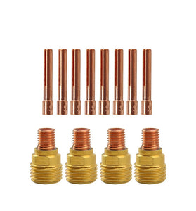 35-Piece TIG Stubby Lens Kit for WP9 WP20 WP25 Torch Short & Wide Gas Lens Compatible Improved Welding Precision & Clarity