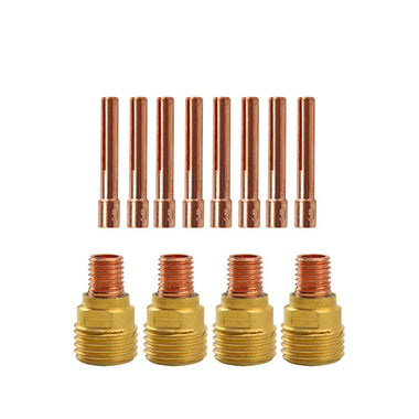 35-Piece TIG Stubby Lens Kit for WP9 WP20 WP25 Torch Short & Wide Gas Lens Compatible Improved Welding Precision & Clarity