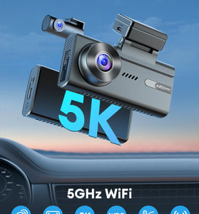 AZDOME 4K+2K Front Rear Dual Car Dash Cam 4 Inch Touchscreen Loop Recording Parking Monitoring M580-2CH