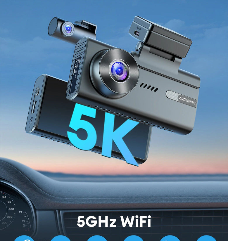 AZDOME 4K+2K Front Rear Dual Car Dash Cam 4 Inch Touchscreen Loop Recording Parking Monitoring M580-2CH