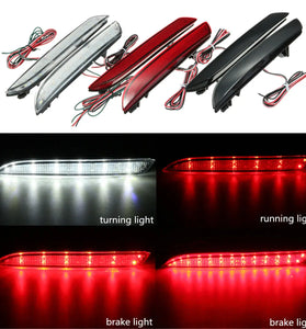 Pair 24 LEDs Rear Bumper Turn Signal Light Brake Tail Stop Running Lamp For Honda CR-Z CR-V