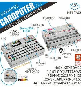 M5Stack Cardputer v1.1 StampS3A Development Board ESP32-S3 Portable Computer 1.14 Inch Screen 56Key Keyboard Card Microcontrolle