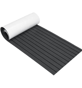 Marine Flooring Faux Teak EVA Foam Boat Decking Sheet Grey+Black 2400x600x6mm
