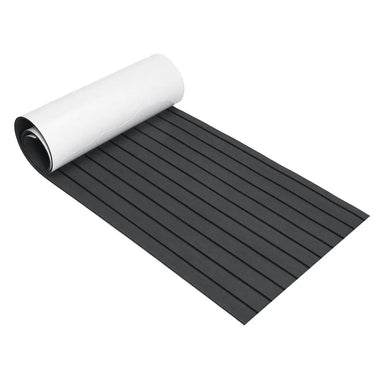 Marine Flooring Faux Teak EVA Foam Boat Decking Sheet Grey+Black 2400x600x6mm