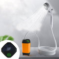 Outdoor Camping Shower IPX7 Waterproof with Digital Display Portable Electric Shower Pump for Hiking Travel Beach Pet Watering