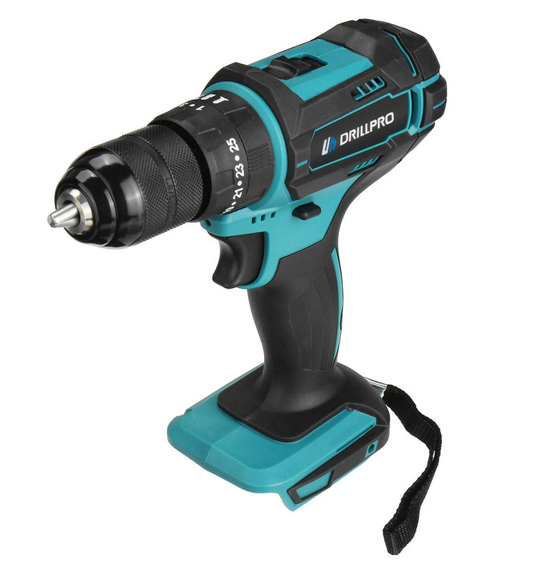 Drillpro 10mm Chuck Impact Drill 350N.m Cordless Electric Drill For Mak18V Battery 4000RPM LED Light Power Drills