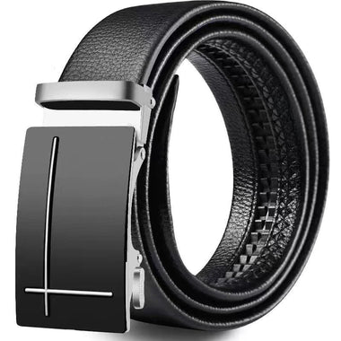 120cm PU Leather Auto Buckle Men's Belt Business Casual Classic Waistband Versatile Trend Male Pants Belt