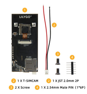 LILYGO T-SIMCAM ESP32-S3 CAM Development Board WiFi Bluetooth 5.0 Wireless Module With OV2640 Camera TF Slot Adapt T-PCIE SIM