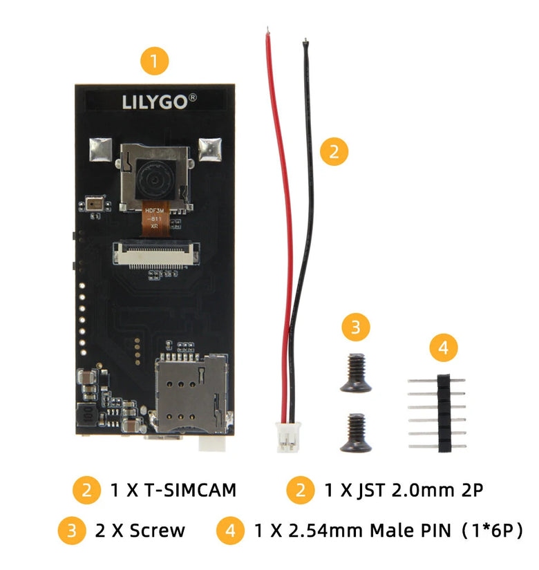 LILYGO T-SIMCAM ESP32-S3 CAM Development Board WiFi Bluetooth 5.0 Wireless Module With OV2640 Camera TF Slot Adapt T-PCIE SIM