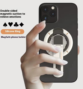 3-in-1 Magnetic Phone Ring Holder Double-Sided Magnetic Phone Stand 360 Rotary for iPhone 17 17 Pro 16 15Pro Max 14 13