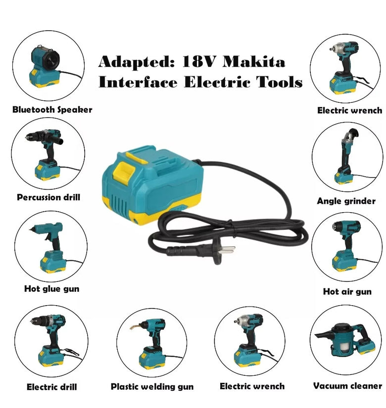20V 35A DC Power Adapter For Makita 18V Interface Electric Tools High Compatibility Easy Installation Cordless Tool Accessories