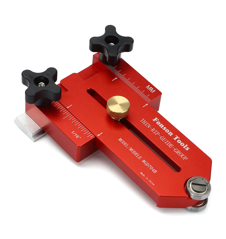 FONSON Upgrade Extended Woodworking Thin Rip Guide Lengthen Table Saw Fast Cutting Limit Fence Workbench T Track Guide