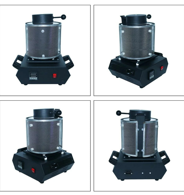 Drillpro AC110V/220V 3KG Gold Melting Furnace Digital Melting Furnace Machine Heating Capacity Casting Refining Metals Gold Silve