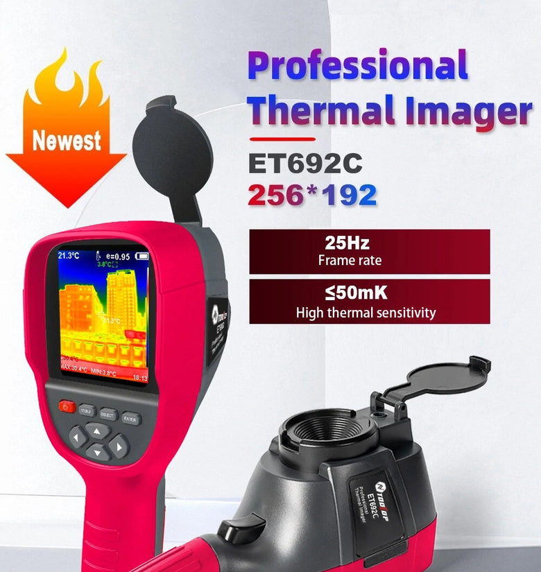 AV TOOLTOP ET692C Professional Thermal Imager High Sensitivity 3.2 Inch Screen 256x192 Infrared Resolution -20 to +550 Auto Temperature Tracking Thermal Camera