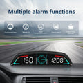 Universal Car Head-Up Display HUD Multi-Functional Display Multiple Alarm Functions Time Speed Distance Driving Fuel Consumption