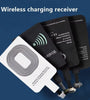 Wireless Charger Receiver Paster Type-C Interface Fast Wireless Charging Adapter for iPhone 15 15 Plus for Huawei for Xiaomi for Samsung