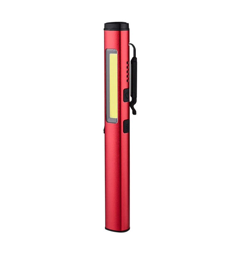 Bikight Magnetic LED Work Flashlight Pen Light USB Rechargeable Emergency Mini Torch Super Bright Outdoor Camping COB Pocket Lamp