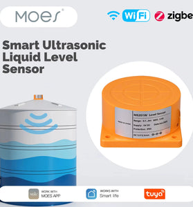 MOES Tuya WiFi/ZigBee3.0 Smart Water Level Sensor with APP Alarm Alert Ultrasonic Tank Monitor Remote Detector