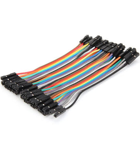 40pcs 10cm Female To Female Jumper Cable Dupont Wire